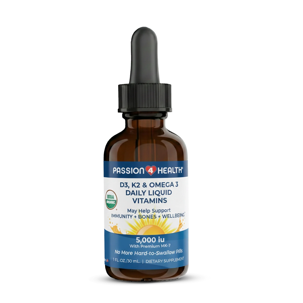 D3, K2 & Omega-3 Daily Liquid Vitamins